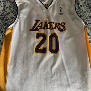 Reebok White and Yellow Game Jersey